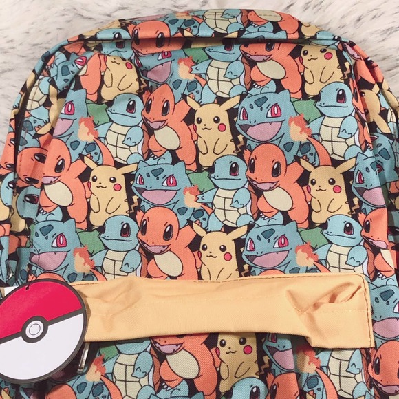 NWT Loungefly Pokémon Pikachu, Squirtle, Bulbasaur, Charmander Starter Backpack main image 5